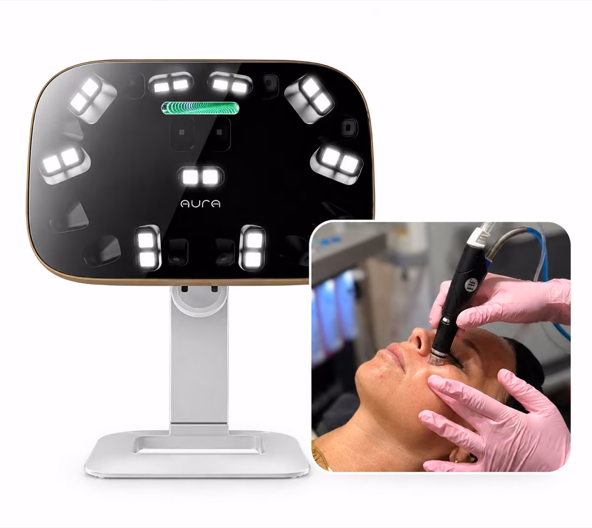 Aura Skin Analysis device and HydraFacial treatment at Corinne Aesthetics